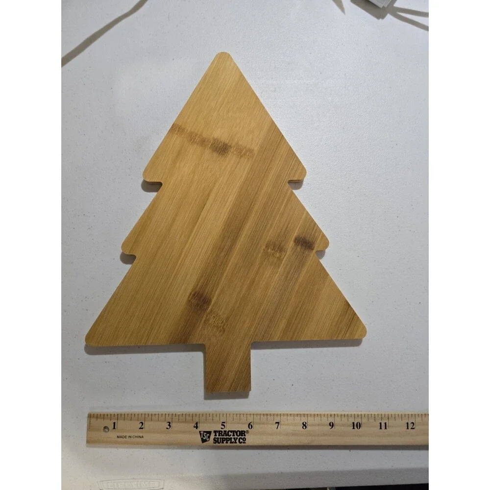 Christmas Tree Cutting Board Charcuterie Board Small Wood NWOT